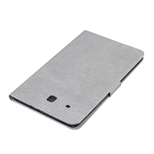Samsung Galaxy Tab E 9.6-Inch SM-T560 Hülle, DEENOR Stilvoll 3D Drucken Feather und Vögel Serie Brieftasche Tasche PU Leder Flip Protective Stand Tasche Schutzhülle Hülle für Samsung Galaxy Tab E 9.6-Inch SM-T560 / T561 / T565.[Feather-Grey] - 8