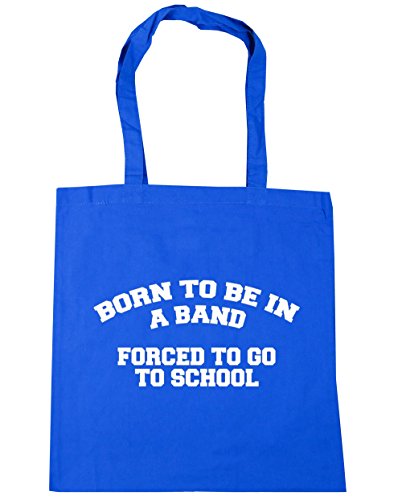 Born to be in a band forced to go to school Tote Shopping Gym Beach Bag 42cm x38cm, 10 litres