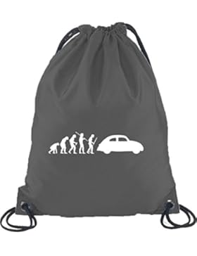 Shirtstreet24, EVOLUTION KULT AUTO, Turnbeutel Rucksack Sport Beutel