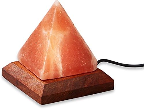 Zennery Himalayan Salt Pyramid Shaped USB Lamp with Color Changing Bulb