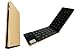 Produktbild Portable Faltbare Bluetooth-Tastatur drahtlose Ultra-Slim Vollgröße Mini Bluetooth Wireless Tastatur für Android, IOS, Windows, Mac OS, iPhone 7/7 plus / 6plus / 5, iPad / iPad Luft / iPad Mini & Tablet (Gold)