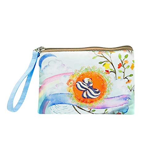 Preisvergleich Produktbild Geldtasche Unisex Kurze Geldbörse mit Reißverschluss Rovinci Canvas Coin Geldbeutel Klein Make-up Tasche Niedliche Cartoon Drucken Handytasche Mini Goldbörsen Brieftasche Portmonee Schlüssel Beutel