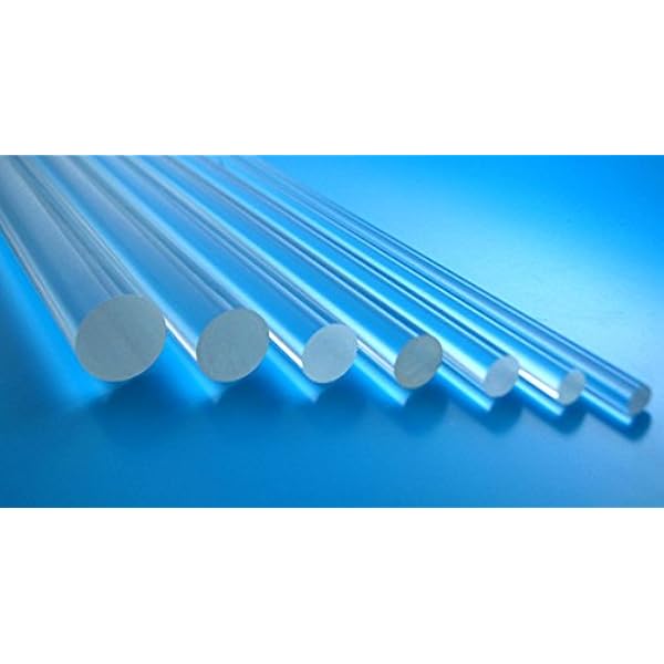 Clear Cast Acrylic Plastic Rod - 1 Inch Diameter, 3 Ft Length | Transparent Plexiglass Round Dowel