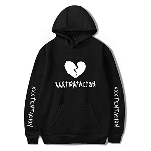 PZJ Xxxtentacion Felpa con Cappuccio Unisex, Lovers Hip Hop Rapper Hoodie Sweatshirt Manica Lunga Streetwear Cappotto Giacca Pullover