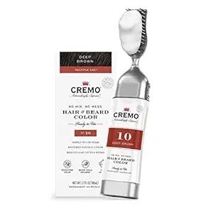 Cremo No Mix No Mess Hair and Beard, Deep Brown, 1 Count