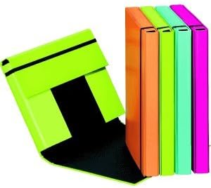 PagnaTrend Colours A4 Box Wallet - Blue/Orange/Green/Pink