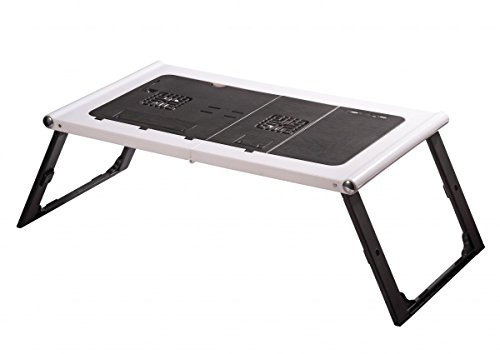 1PLUS mobiler faltbarer Laptopständer Tabletständer E-Book Reader Ständer mit 10.000 mAh Akku Power Bank, LED Leselampe, 2 USB und 1 Mini USB Anschlüssen - 3