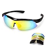 5 austauschbare Linsen: Verbessern Sie Ihre Optik mit einer Sonnenbrille mit 5 Farblinsen für unterschiedliche Umgebungsbedingungen. Revo HD polarisiertes Objektiv kann die visuelle Klarheit und den Kontrast effektiv verbessern, wobei die ursprüngliche Farbe erhalten bleibt. Die transparente Linse ist Antibeschlag, Hochleistung am beschlagenden Tag; Gelbe für den Abend oder den frühen Morgen, graue polarisierte Linse für Umgebungen mit starkem Sonnenlicht; Hellblau für Aktivitäten am Meer oder i