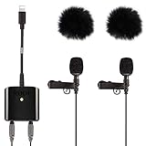 + 2 Stück KEEPDRUM Fell-Windschutz für Lavalier-Mikrofone