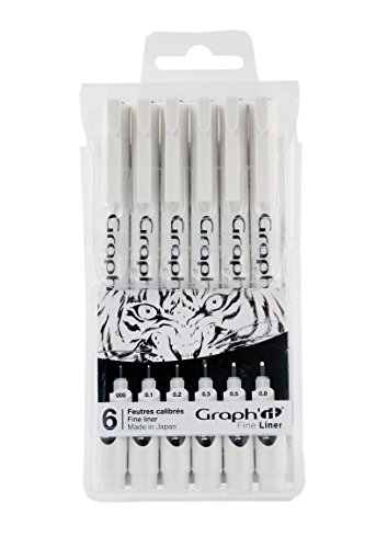 Graph'it Liner GI43432 Pochette de 6 fine liners