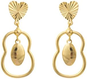 FAONL Ladies Earrings Temperament Heart Shiny Symmetry Crossover,1-OneSize