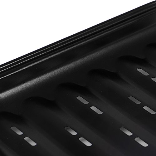 Rustler Grillschale rechteckig aus Karbonstahl mit Antihaftbeschichtung | Grillpfanne für Gemüse, Fisch und Meeresfrüchte geeignet | 34,7 x 24,5 x 2,2 cm | Grillkorb in schwarz - 2