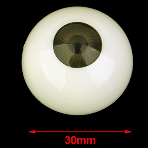 2 x Puppenaugen Augapfel Kunststoffaugen Puppen Augen Halloween Deko 30mm - 7
