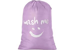 IHOMAGIC Sacchi da Biancheria Grandi Sacchetto di Lavaggio Coulisse Pieghevoli 120L Borsa da Lavanderia Pieghevole Viaggio Cesta Biancheria Sacco Borsa Corda di Chiusura per Appartamento Viola Scuro