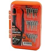 Kinetex KTX-3148 21 in 1 Profesyonel Tamir Seti, 18 Bits U&ccedil;, Tornavida Sapı, Cımbız ve Plastik Kazıma Aleti