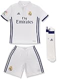 uniformes real madrid para dream league soccer 2019 . adidas Real Madrid CF 2016/17 H Smu Mini - Mini conjunto jugador para niños de 7-8 años, color blanco / morado