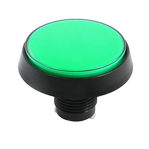 Preisvergleich Produktbild 24mm-Schwarz-Grün Arcade Micro-Schalter Push Button für Unterhaltungs-Maschine