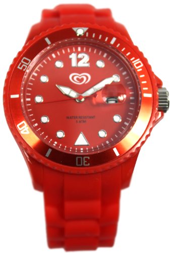 Preisvergleich Produktbild lolli clock Date 70186-RD Langnese Armbanduhr in rot