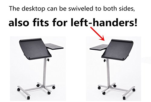 Einstellbare Laptop Schreibtisch Sofa Nachttisch Coavas 5 Verstellbare Höhe Starke Laptop Schreibtischständer Notebook Computer Tisch mit Rädern (schwarz) - 8