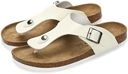Lecoon Women's Flip Flops Beach Sandals Slids Summer Shoes Thongs Adjustable Straps Light Weight