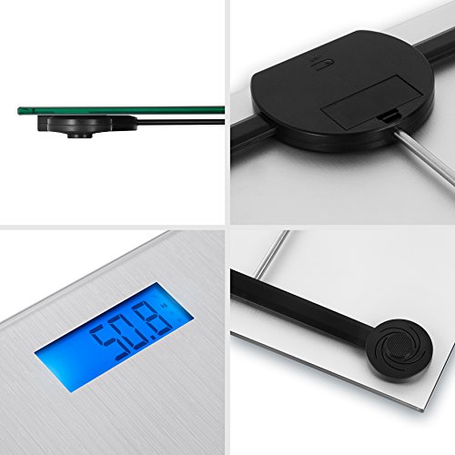 Duronic BS201 Digitalwaage bis zu 180kg – dünner Glasboden, Badezimmer Maßstab, Touchbildschirm + Gratis Batterien - 4
