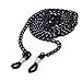 Produktbild SODIAL(R) Mode schwarz Metall Sonnenbrillen Brillenkette Einstellbare Ends Glas Halter Halte