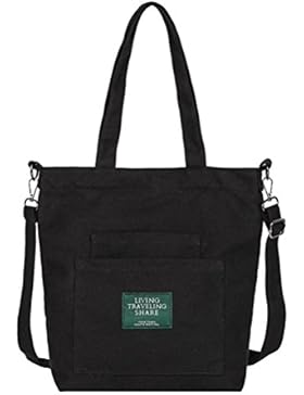 BZLine® Frauen Solide Canvas Crossbody Umhängetaschen Große Totes