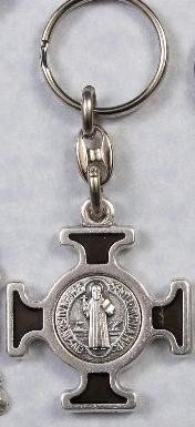 St Benedict. Saint Benedict Keyring. Saint Benedict Medal.
