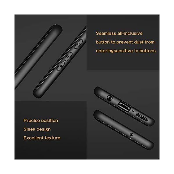 A-VIDET Hülle für Huawei Mate 30 lite,Ultradünnes Silikon Mattierte Softschale Rundumschutz Anti-Fall Anti-Fingerabdruck Gehäuse Einfache Rückenschutzhülle für Huawei Mate 30 lite (Schwarz) – Bild 3