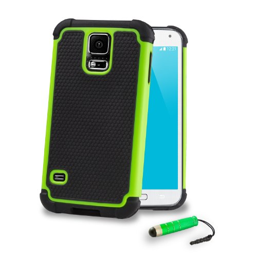 32nd   Funda R  gida Anti-Choques de Alta Proteccion para Samsung Galaxy S6  SM-G920  Carcasa Defensora de Doble Capa - Verde