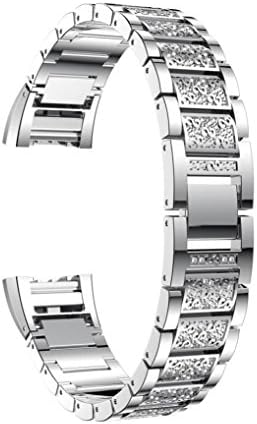 Gankarii® Watch Crystal Stainless Steel Watch Band Wrist Strap for Fitbit Charge 2 Strap Bands Replacement