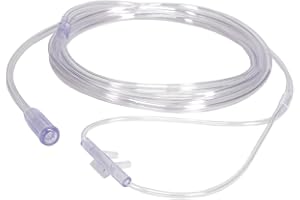 Adult Standard Nasal Oxygen Cannula, White Tubing (5 Pieces)
