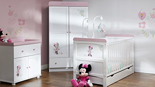 Disney Minnie Mouse Nursery Furniture Set (White with Pink Trim)