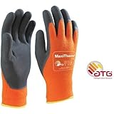 3 X MaxiTherm 30-201 Palm Coated Cold temperature work gloves - Orange - 9/Large