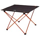 TRIWONDER Mesa de Camping Plegable Ligera Aleación de Aluminio Portátil Mesa de Comedor Playa Picnic Camping Jardín al Aire Libre (Naranja - 56 x 43cm)