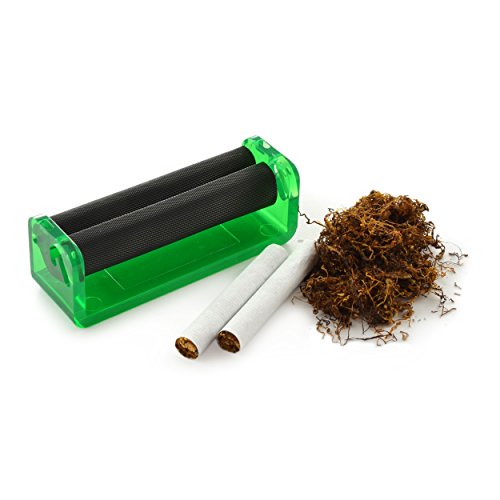 4er Set Zigarettendrehmaschine für Drehtabak, Zigarettenroller, Zigarettenwickler, Zigarettendreher, Drehzigaretten Wickler, Dreher, Tabak, Farben: blau, rot, grün, weiß transparent, Marke Ganzoo - 3