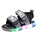 Produktbild LED Leuchtende Baby Mädchen und Jungen Kleinkind Mode Stern Leuchtendes Kind Bunte helle Schuhe Kinder Schuhe mit Licht Blinkende Turnschuhe für Kinder (27 EU, Grau)