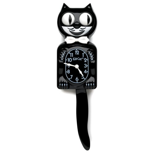 Klassische Kit Kat Katzen-Pendeluhr, schwarz - 3