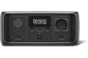 EF EcoFlow Station électrique portable RIVER 3 UPS 10 ms, 245 Wh de capacité, 600W de puissance de sortie, 2*Runtime avec technologie GaN, générateur solaire pour l'extérieur, camping et RV