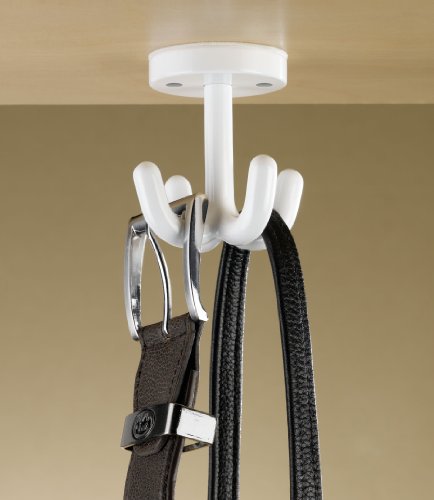 WENKO 4214085100 4-fach Haken – drehbar, für Küche, Bad und Haushalt, Kunststoff, 7 x 7 x 7 cm, Weiß - 3