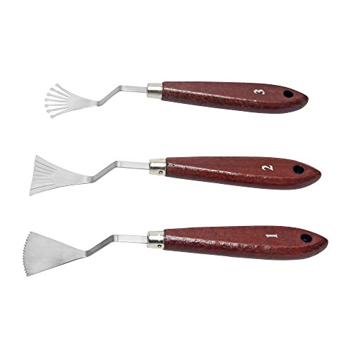 Wisamic 9 pcs Spachteln Malmesser Messer Palette Messer Farbe Schaber Edelstahl Malerei Mischschaber - 2