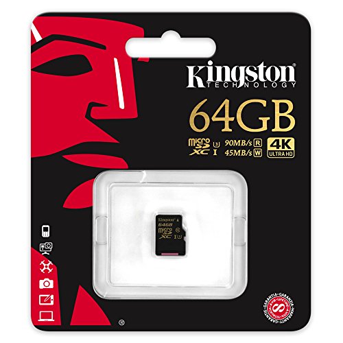 Kingston Gold microSD 64GB Class 3 (U3) Speicherkarte UHS-I Speed - 3