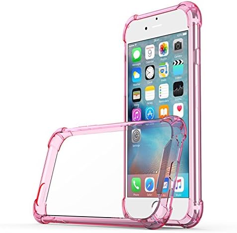 iPhone 6/6S TPU Shockproof Protective Phone Bumper Case/Cover Clear with Coloured Edges
