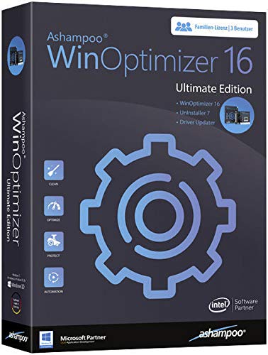 Preisvergleich Produktbild Ashampoo WinOptimizer 16 Ultimate Edition Vollversion, 3 Lizenzen Systemoptimierung