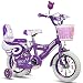 Produktbild Geekbot Kind Mädchenfahrrad 12 Zoll - Kind 3-6 Jahre Alt - aufblasbarer Reifen - Bequemer Sitz - Klein Verdrahtet - weiß Reifen Prinzessin Fahrrad