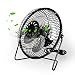 Produktbild SunJas Mini USB Ventilator Tischventilator Fan, neigbar für den Schreibtisch, klein, kompakt und kraftvoll, mit An/Ausschalter - Schwarz