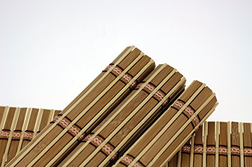 6 x Tischset / Platzset / Platzdeckchen / Tischmatte aus Bambus 40 x 30cm „Henry“ (Natur) - 4