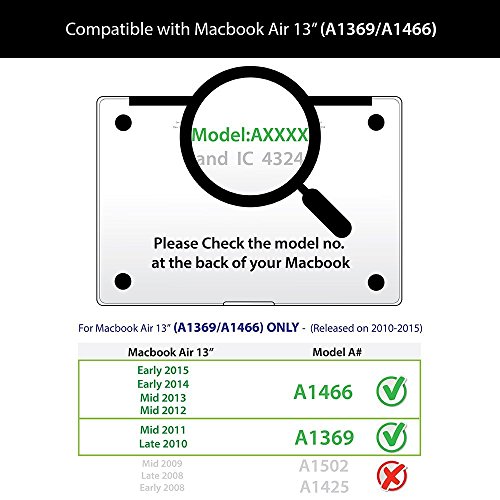 MacBook Air 13 Hülle, L2W Macbook Air 13,3 Zoll Hard Shell Marmor Muster Gummi Beschichtet für Macbook Air 13.3 “ (Modell: A1369 / A1466) [Marmor Blumen Weiß DL-8] - 3