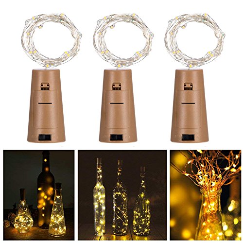 Preisvergleich Produktbild zqasales 3 Packs Weinflaschen String Lichter Kupferdraht Sternenlichterkette für Schlafzimmer, Parteien, Hochzeit, Dekoration