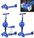 Produktbild 3 in 1 Kinderscooter Dreirad, Roller und Skateboard Nils Beetle blau mit LED Rollen